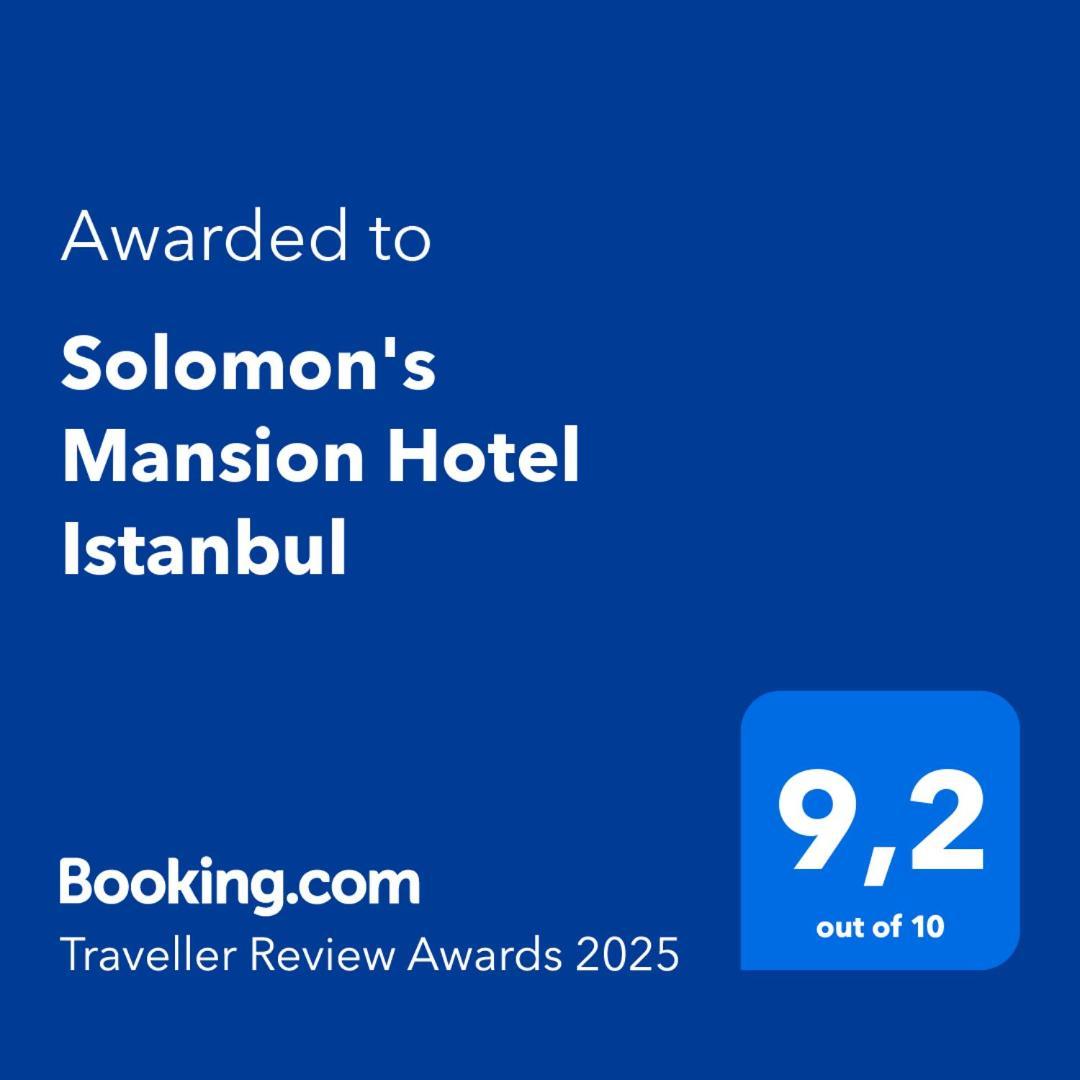 Solomon'S Mansion Hotel Istanbul Eksteriør billede